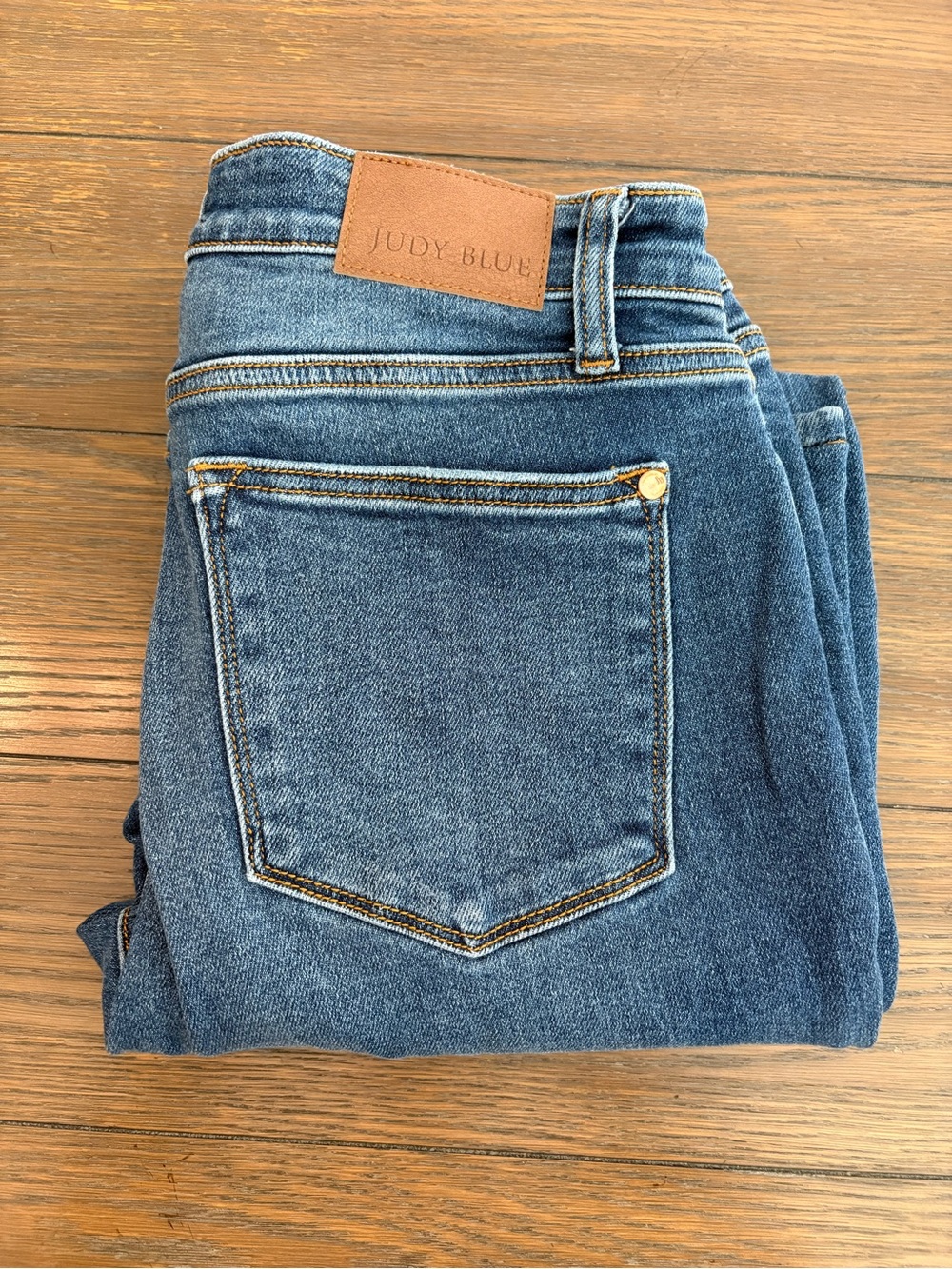 Judy Blue Straight Leg Mid Blue Wash Jeans Size 11/30